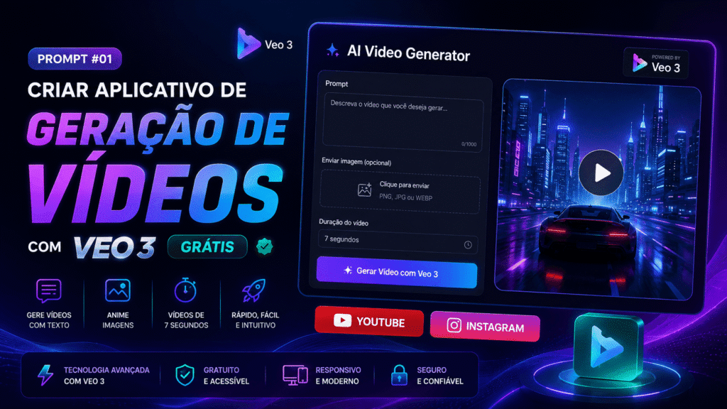 PROMPT - APP DO VEO 3 (Acesso aos Prompts das Aulas)